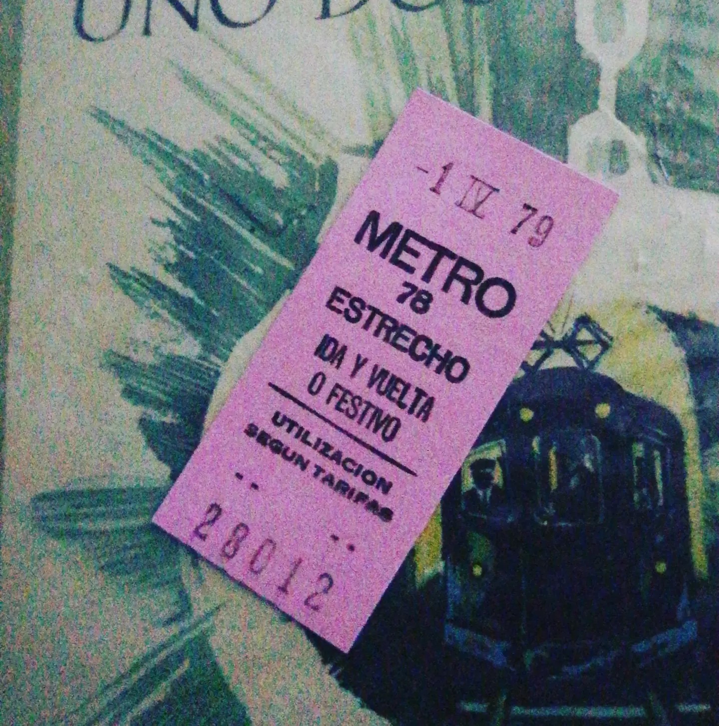 billete de metro de Madrid de 1970